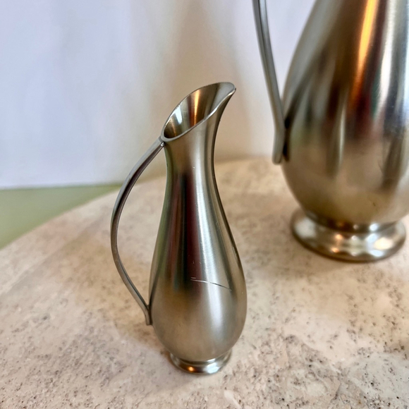 Vintage Royal Holland Pewter Silver Pitcher Set of 4 - Picture 5 of 11